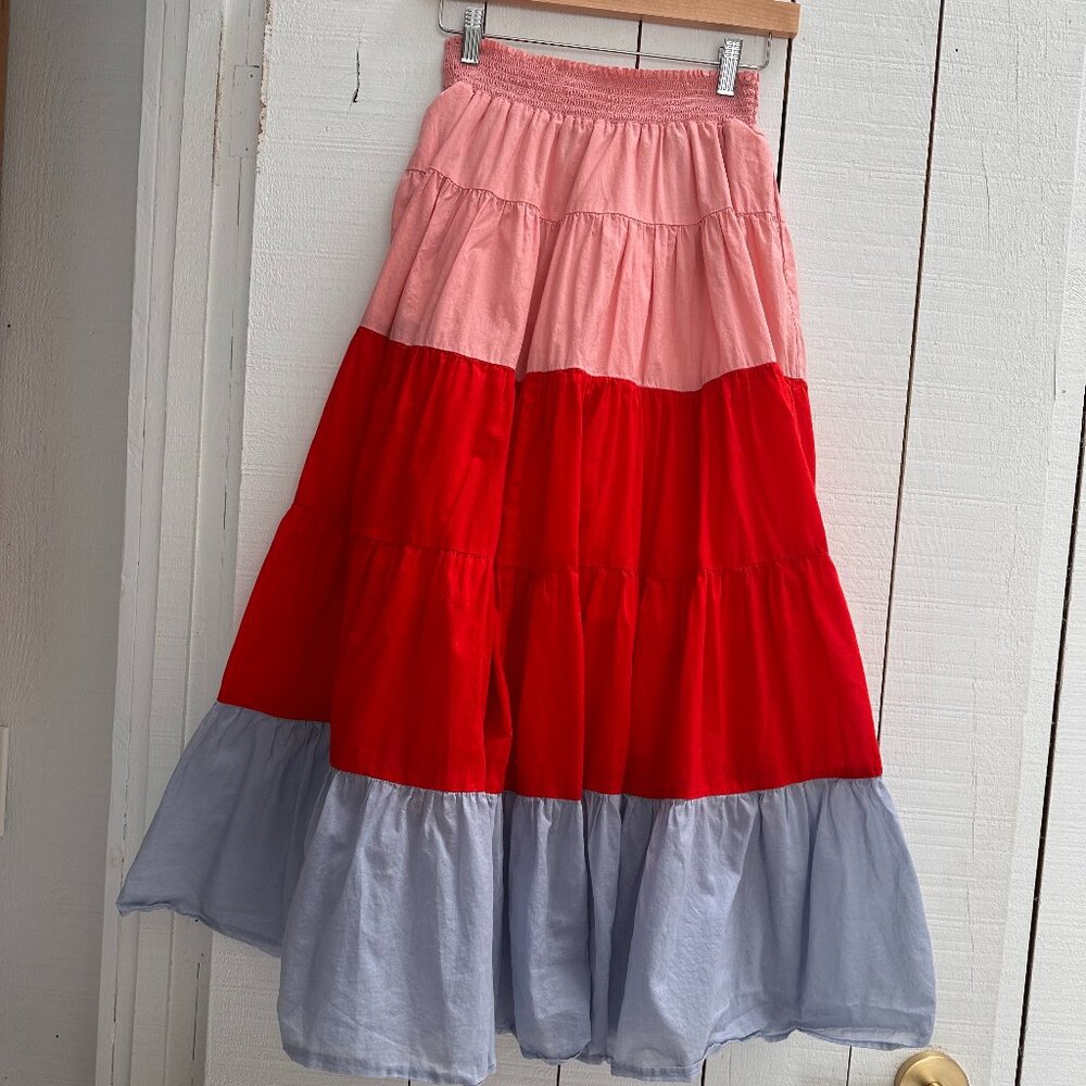 Katherine Kidd Maxi Colorblock Skirt